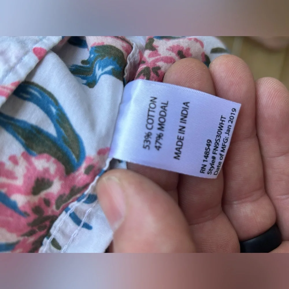 Free Planet | White and Pink Casual Button Down Shirt | Size Small - Picture 3 of 5